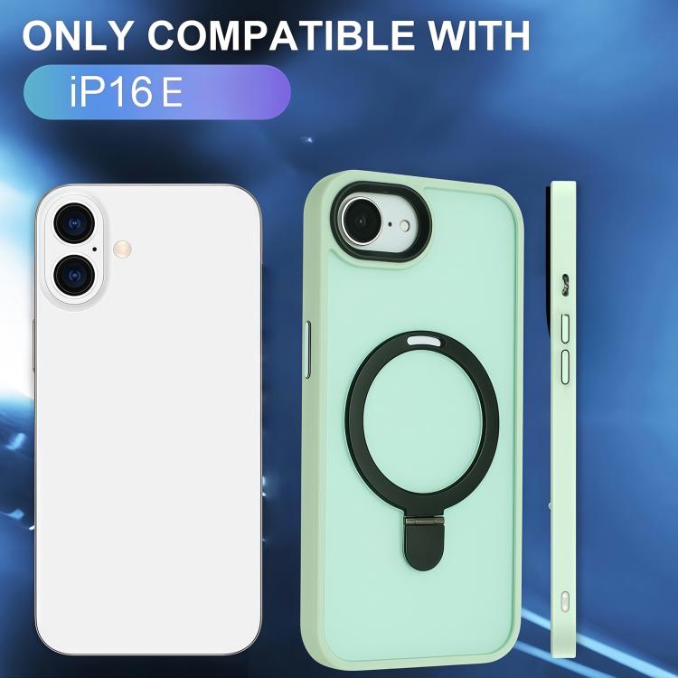 For iPhone 17e / 16e Skin-feel MagSafe Holder PC Hybrid TPU Phone Case