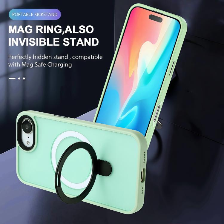 For iPhone 17e / 16e Skin-feel MagSafe Holder PC Hybrid TPU Phone Case