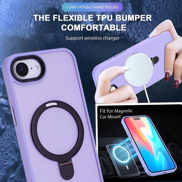 For iPhone 17e / 16e Skin-feel MagSafe Holder PC Hybrid TPU Phone Case