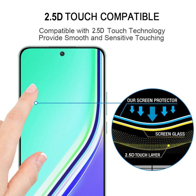 For Realme P3 Pro 3D Curved Edge Full Screen Tempered Glass Film