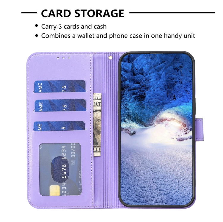 For Xiaomi Poco M6 4G / Redmi 13 4G Four-leaf Embossed Leather Phone Case