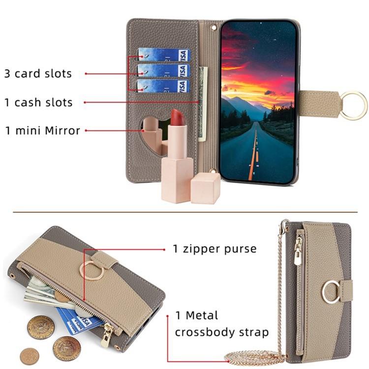 For TCL 60R 5G Crossbody Litchi Texture Leather Phone Case
