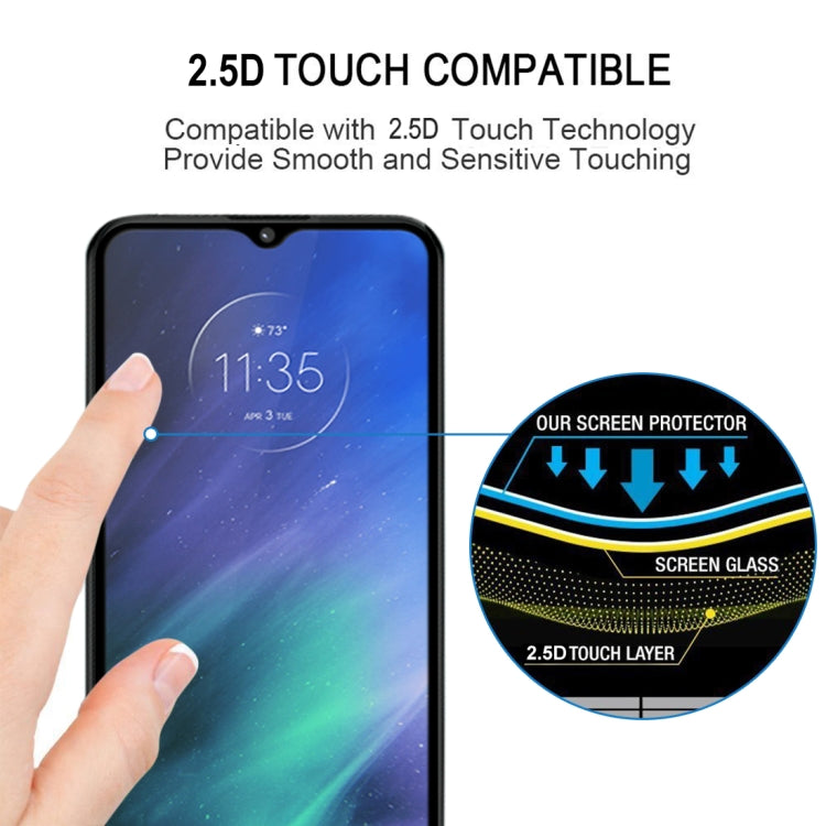 For Motorola One Fusion 25 PCS Full Glue Full Screen Tempered Glass Film