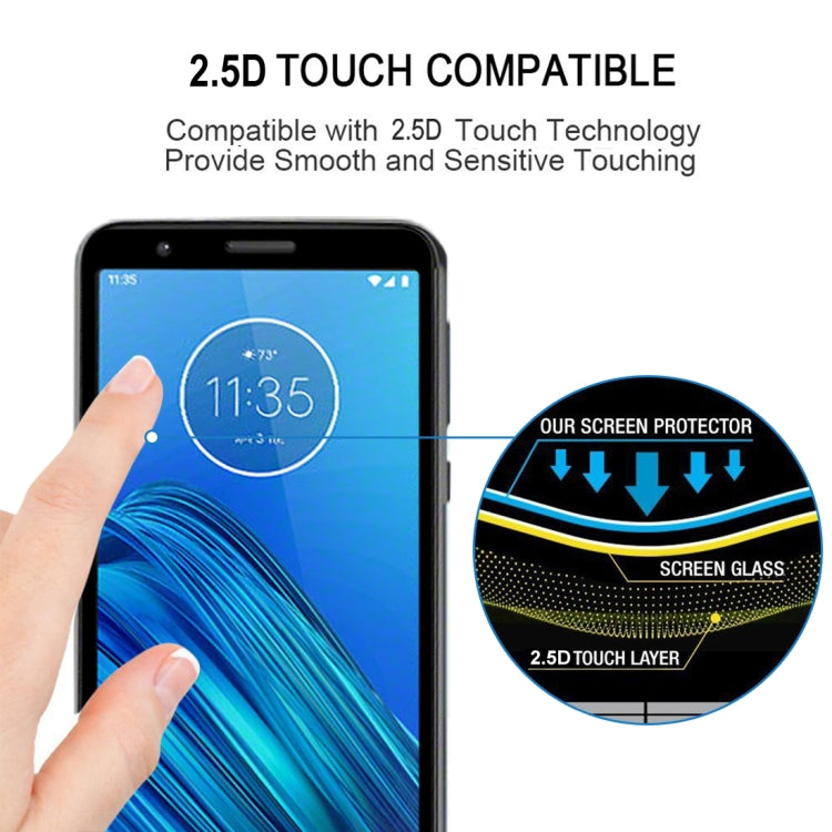 For Motorola Moto E6 25 PCS Full Glue Full Screen Tempered Glass Film