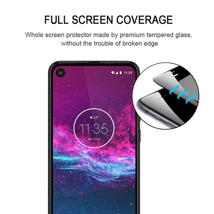 For Motorola One Action 25 PCS Full Glue Full Screen Tempered Glass Film