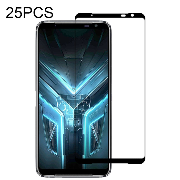 For Asus Rog Phone 3 25 PCS Full Glue Full Screen Tempered Glass Film