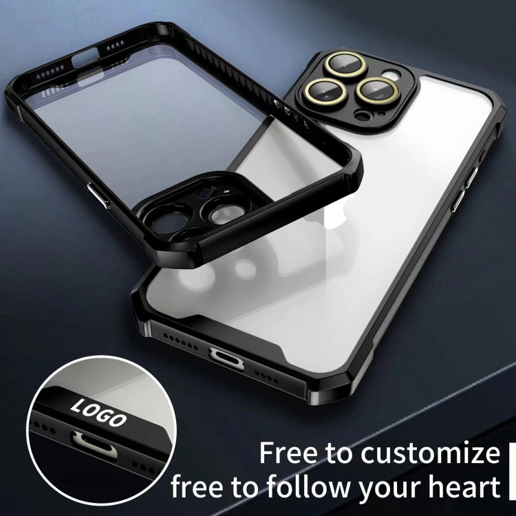 For iPhone 16 Pro Shockproof Acrylic Phone Case with Lens Glass Film