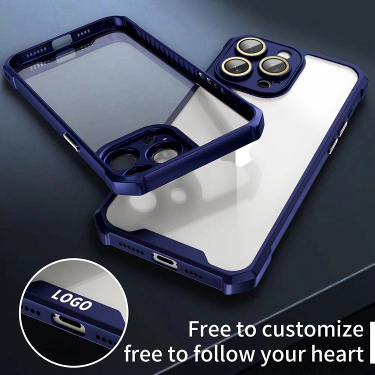 For iPhone 16 Pro Shockproof Acrylic Phone Case with Lens Glass Film