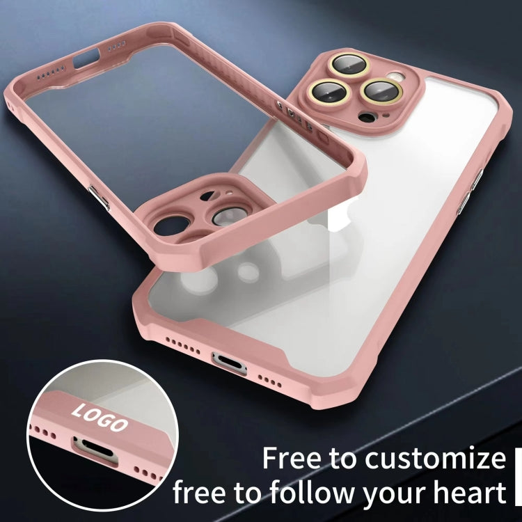 For iPhone 16 Pro Shockproof Acrylic Phone Case with Lens Glass Film