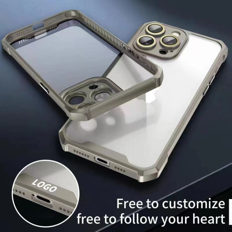 For iPhone 16 Pro Shockproof Acrylic Phone Case with Lens Glass Film