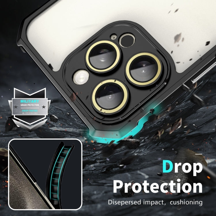 For iPhone 16 Plus Shockproof Acrylic Phone Case with Lens Glass Film