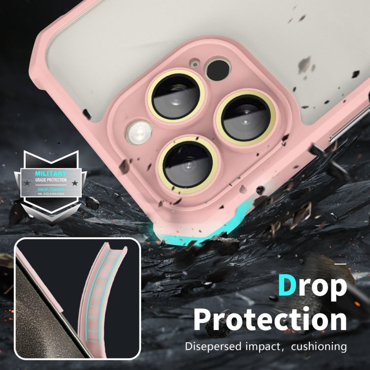 For iPhone 16 Plus Shockproof Acrylic Phone Case with Lens Glass Film