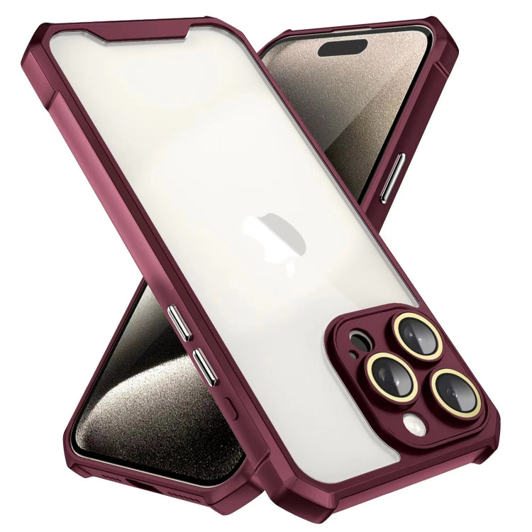 For iPhone 16 Plus Shockproof Acrylic Phone Case with Lens Glass Film