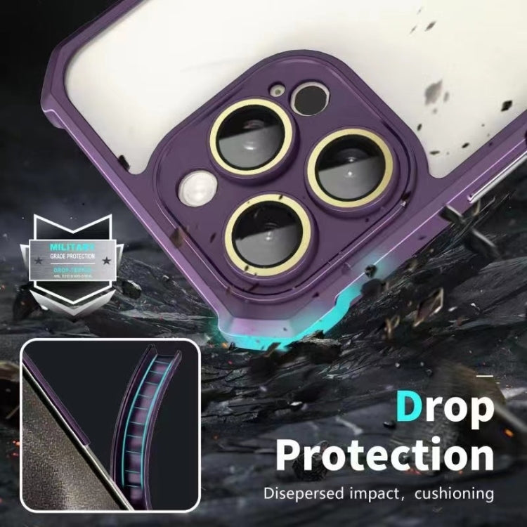 For iPhone 16 Plus Shockproof Acrylic Phone Case with Lens Glass Film