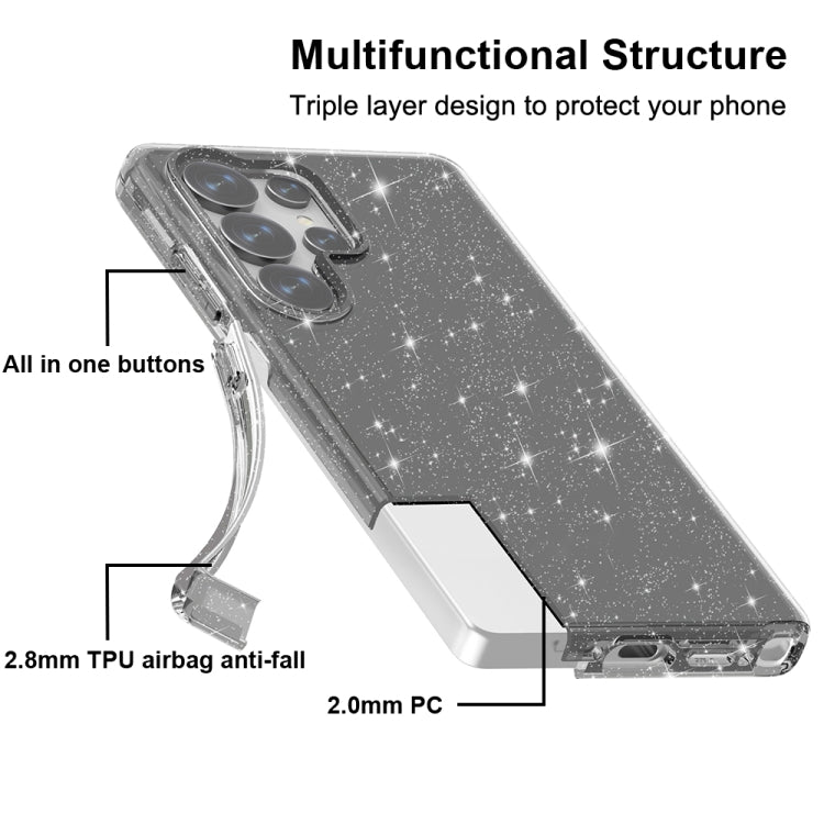 For Samsung Galaxy S25 Ultra 5G Shockproof Terminator Glitter Powder Phone Case