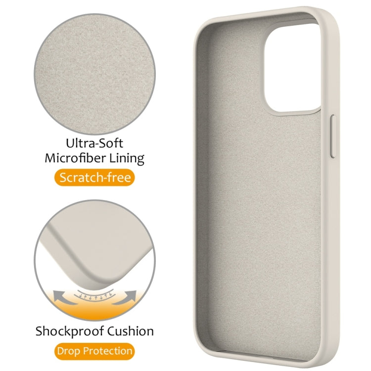 For iPhone 16 Pro Liquid Silicone MagSafe Magnetic Phone Case with Ring Holder
