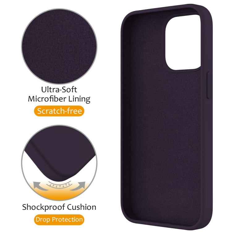 For iPhone 16 Pro Liquid Silicone MagSafe Magnetic Phone Case with Ring Holder