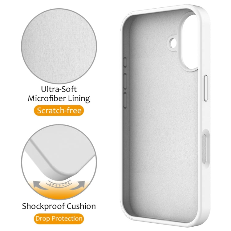 For iPhone 16 Liquid Silicone MagSafe Magnetic Phone Case with Ring Holder