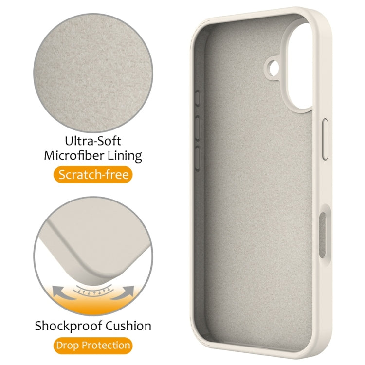 For iPhone 16 Liquid Silicone MagSafe Magnetic Phone Case with Ring Holder