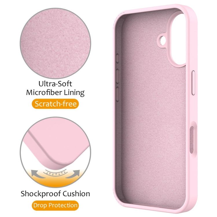 For iPhone 16 Liquid Silicone MagSafe Magnetic Phone Case with Ring Holder