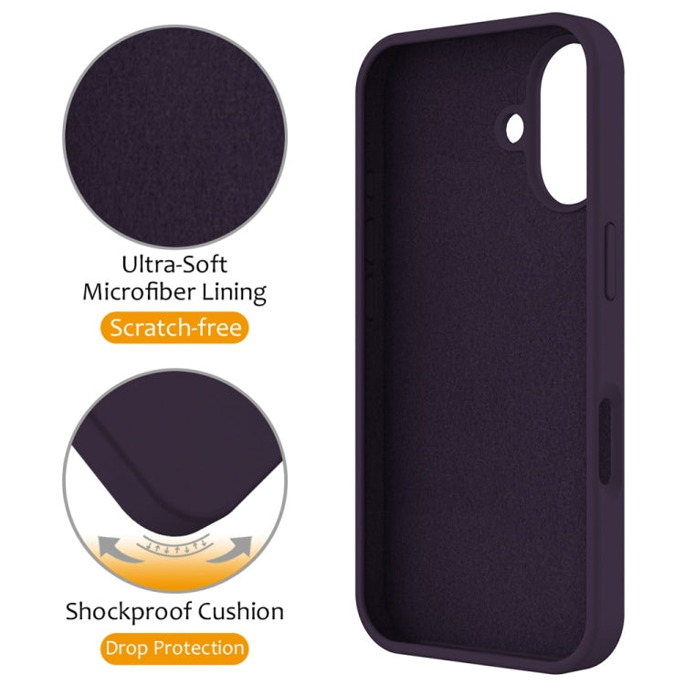 For iPhone 16 Liquid Silicone MagSafe Magnetic Phone Case with Ring Holder
