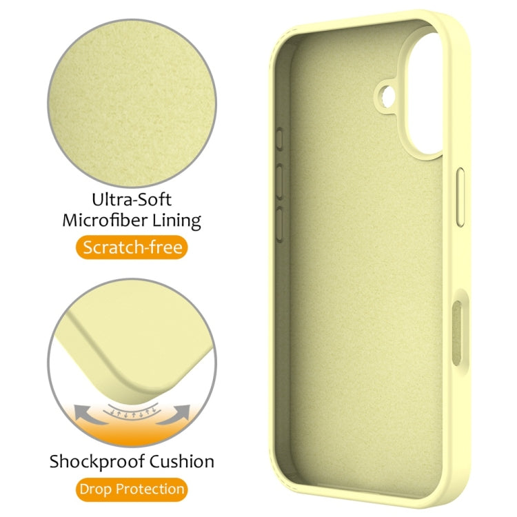 For iPhone 16 Liquid Silicone MagSafe Magnetic Phone Case with Ring Holder