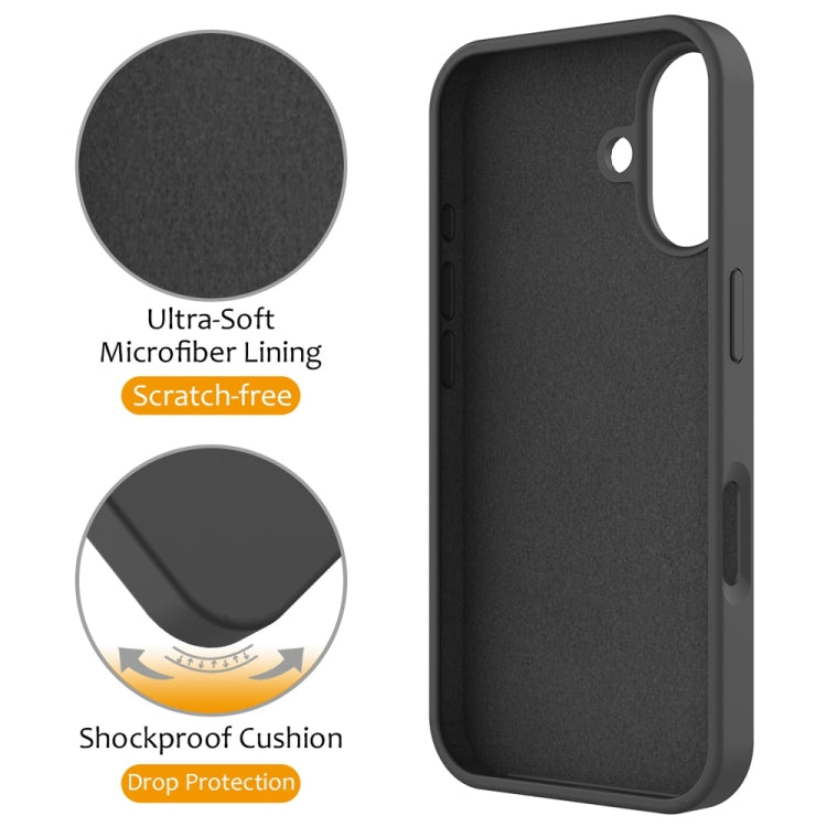 For iPhone 16 Liquid Silicone MagSafe Magnetic Phone Case with Ring Holder