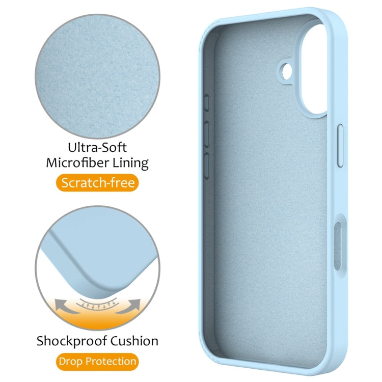 For iPhone 16 Liquid Silicone MagSafe Magnetic Phone Case with Ring Holder