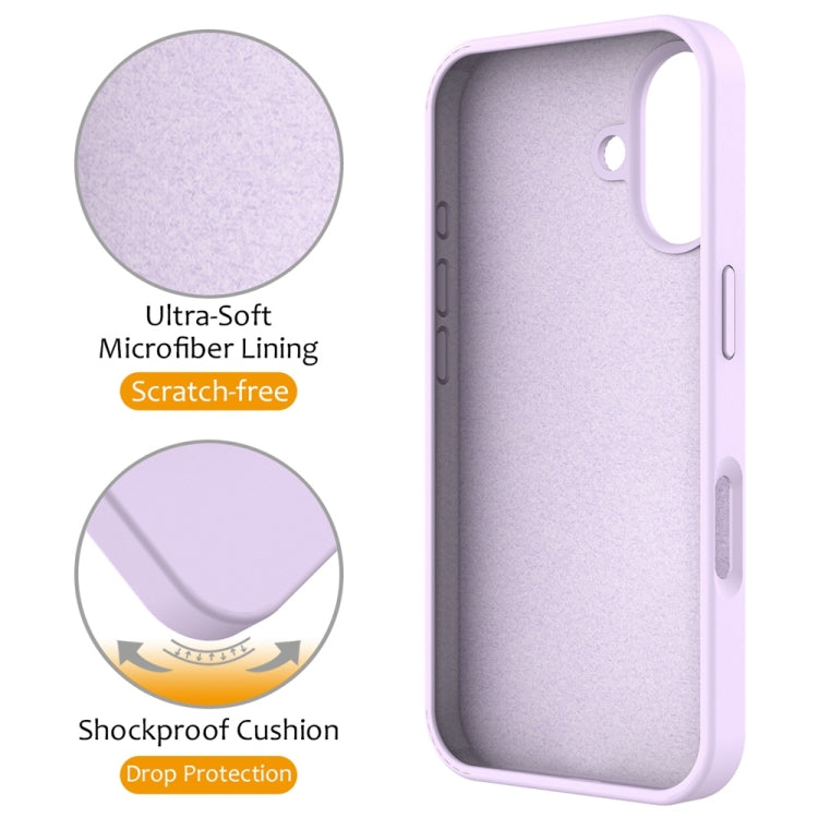 For iPhone 16 Liquid Silicone MagSafe Magnetic Phone Case with Ring Holder