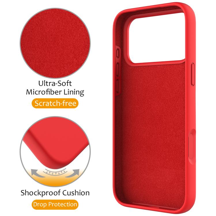 For iPhone 17 Pro Max Liquid Silicone MagSafe Magnetic Phone Case with Ring Holder