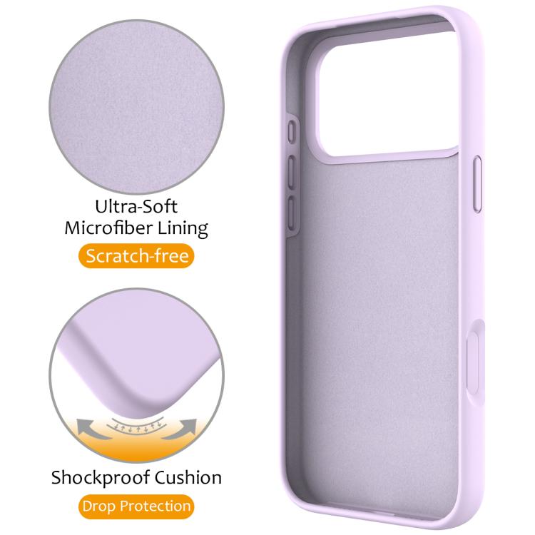 For iPhone 17 Pro Max Liquid Silicone MagSafe Magnetic Phone Case with Ring Holder