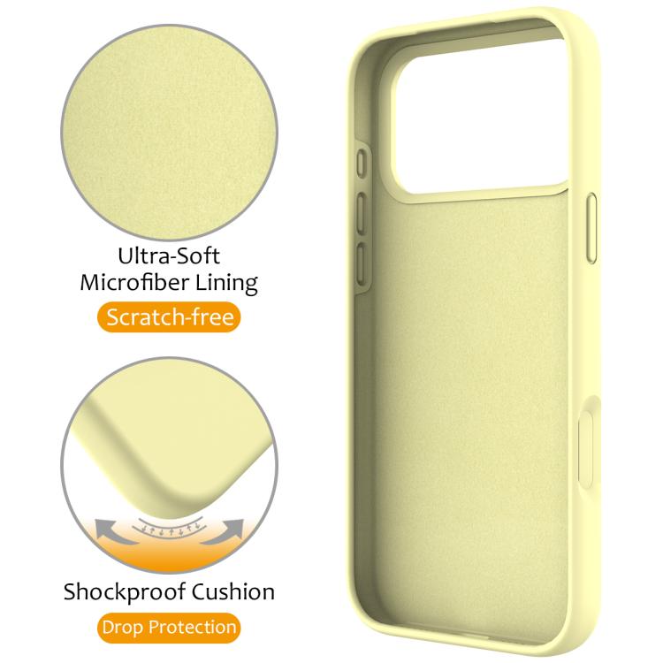 For iPhone 17 Pro Liquid Silicone MagSafe Magnetic Phone Case with Ring Holder