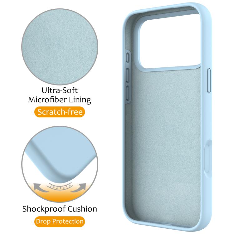 For iPhone 17 Pro Liquid Silicone MagSafe Magnetic Phone Case with Ring Holder
