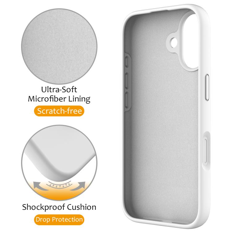 For iPhone 17 Liquid Silicone MagSafe Magnetic Phone Case with Ring Holder