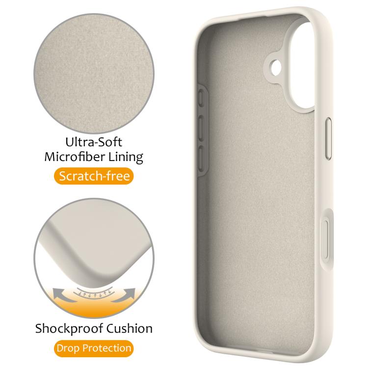 For iPhone 17 Liquid Silicone MagSafe Magnetic Phone Case with Ring Holder