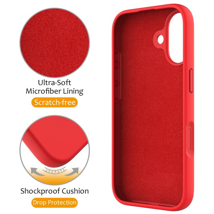 For iPhone 17 Liquid Silicone MagSafe Magnetic Phone Case with Ring Holder