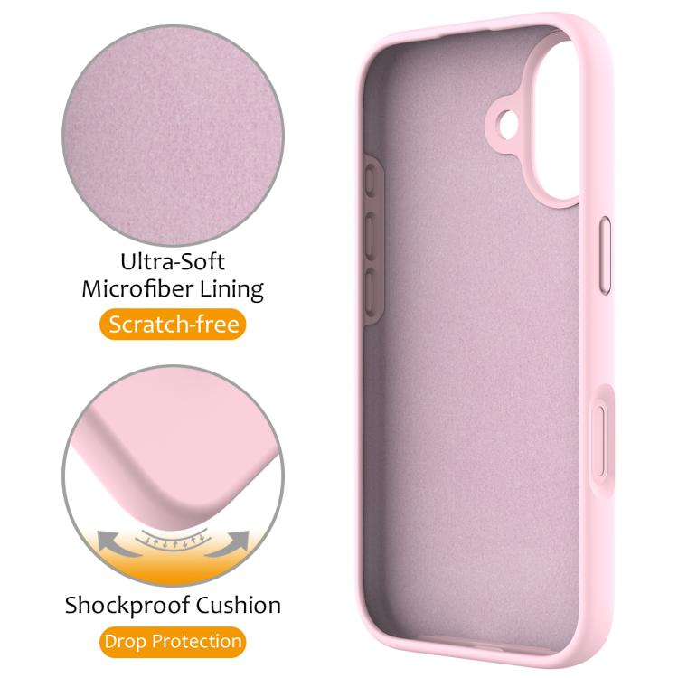 For iPhone 17 Liquid Silicone MagSafe Magnetic Phone Case with Ring Holder