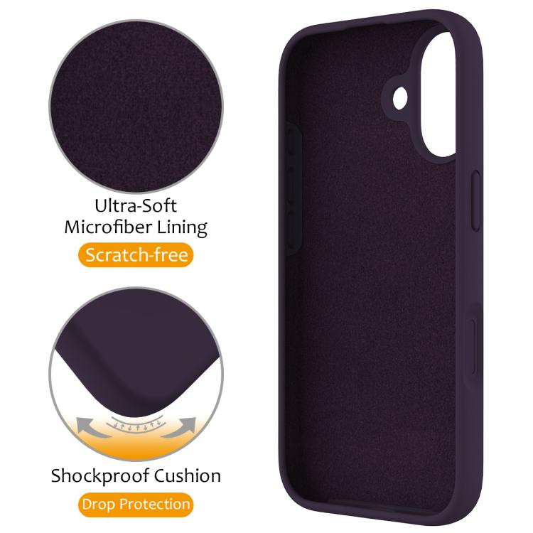For iPhone 17 Liquid Silicone MagSafe Magnetic Phone Case with Ring Holder