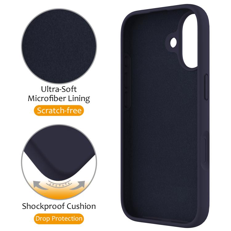 For iPhone 17 Liquid Silicone MagSafe Magnetic Phone Case with Ring Holder
