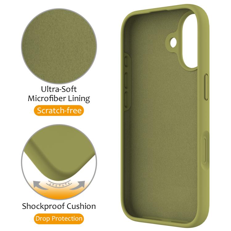 For iPhone 17 Liquid Silicone MagSafe Magnetic Phone Case with Ring Holder
