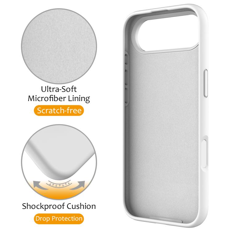 For iPhone Air Liquid Silicone MagSafe Magnetic Phone Case with Ring Holder