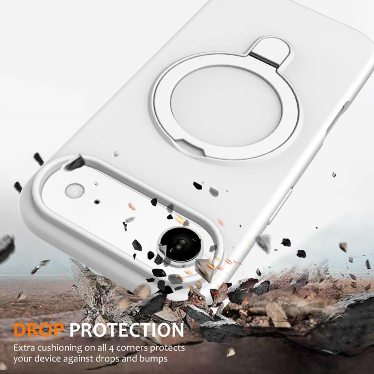 For iPhone Air Liquid Silicone MagSafe Magnetic Phone Case with Ring Holder