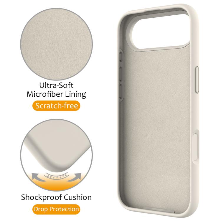 For iPhone Air Liquid Silicone MagSafe Magnetic Phone Case with Ring Holder