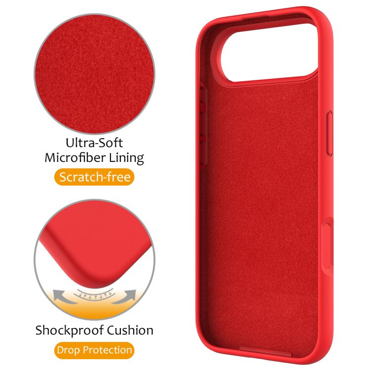 For iPhone Air Liquid Silicone MagSafe Magnetic Phone Case with Ring Holder