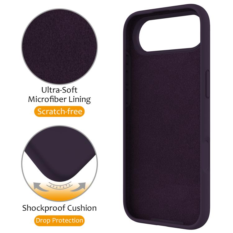 For iPhone Air Liquid Silicone MagSafe Magnetic Phone Case with Ring Holder