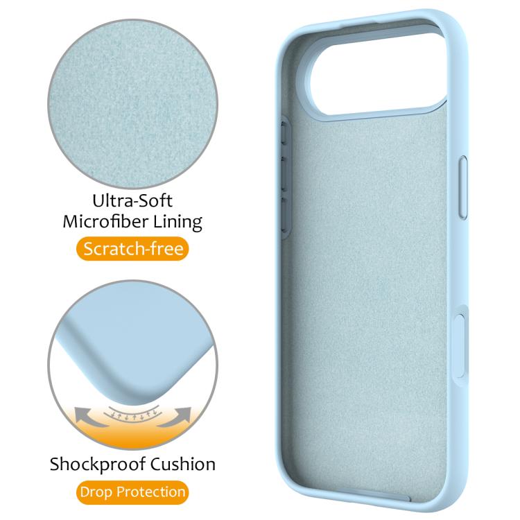 For iPhone Air Liquid Silicone MagSafe Magnetic Phone Case with Ring Holder