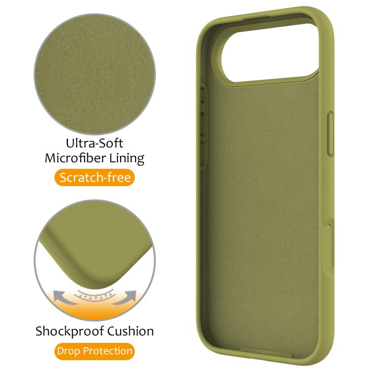 For iPhone Air Liquid Silicone MagSafe Magnetic Phone Case with Ring Holder
