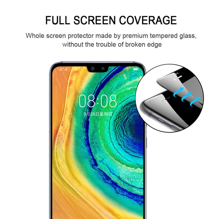 For Huawei Mate 30 25 PCS Full Glue Full Screen Tempered Glass Film