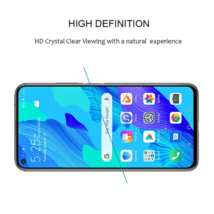 For Huawei Nova 5T 25 PCS Full Glue Full Screen Tempered Glass Film