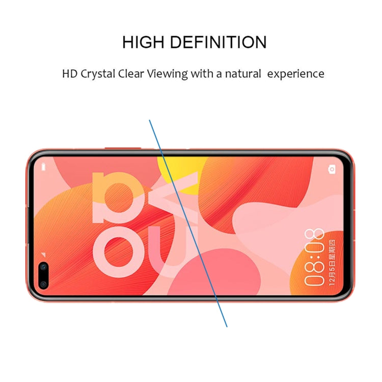 For Huawei Nova 6 25 PCS Full Glue Full Screen Tempered Glass Film